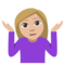 Person Shrugging - Medium Light emoji on Emojione